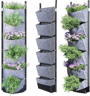 Piantagione Verticale per Muri con 6 Sacchi di Vasi per Piante - Contenitore per Coltivazione di Fungo (Grigio)