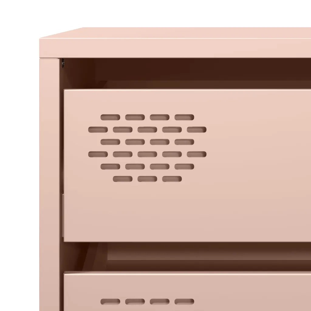 Credenza | Madia | Buffet da pranzo | Armadio da pranzo Rosa 68x39x73,5 cm in Acciaio Laminato a Freddo