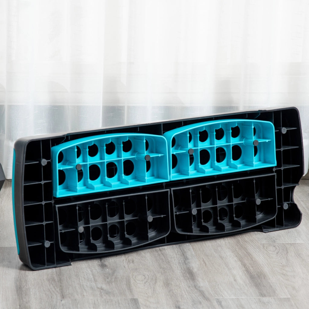 Step Plataforma Regolabile per Sport e Fitness ¨C Zephmum ¨C Blu e Nero 78x28x20 cm