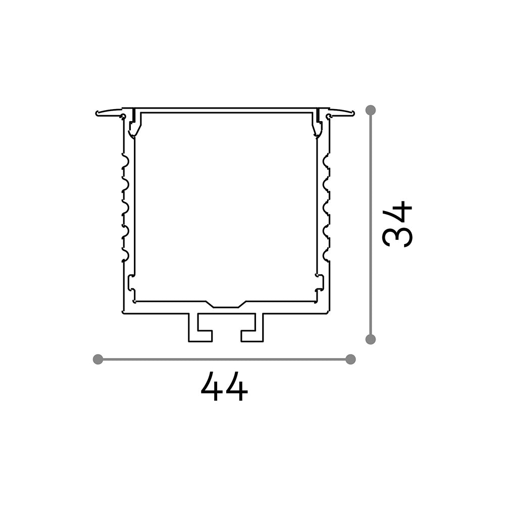 Profilo Vision Alluminio Bianco 300Cm