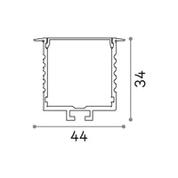 Profilo Vision Alluminio Bianco 300Cm