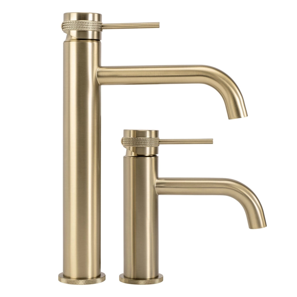 Rubinetto Da Lavabo Rea Lungo Grip Brush Gold Low