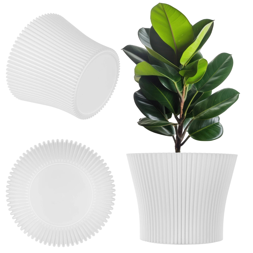 Vaso da fiori KADAX 13 cm, copripianta, vaso da fiori in plastica bianca
