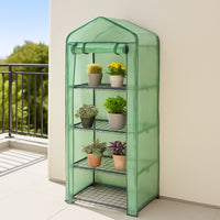 Mini Serra da Appartamento e Giardino Leggera Compatta facile da Montare con Copertura Resistente al Tempo e ai Raggi UV - Copertura in PE