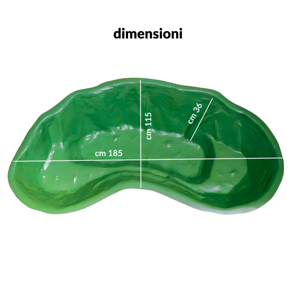 Laghetto da giardino nemi verde e pompa gda 1500 uvc 5 watt