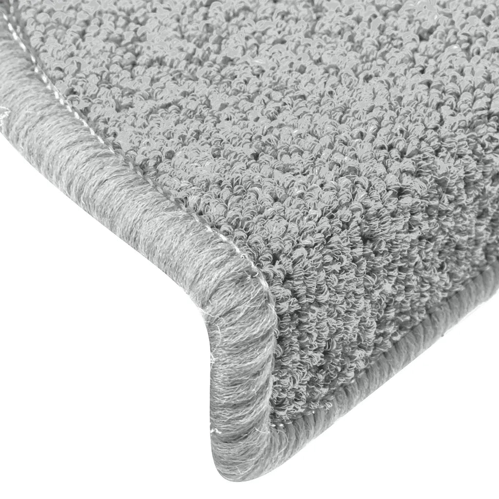 Tappetini per scale 15 pz 65x24x4 cm Grigio chiaro Semicircolari Grandi 322371