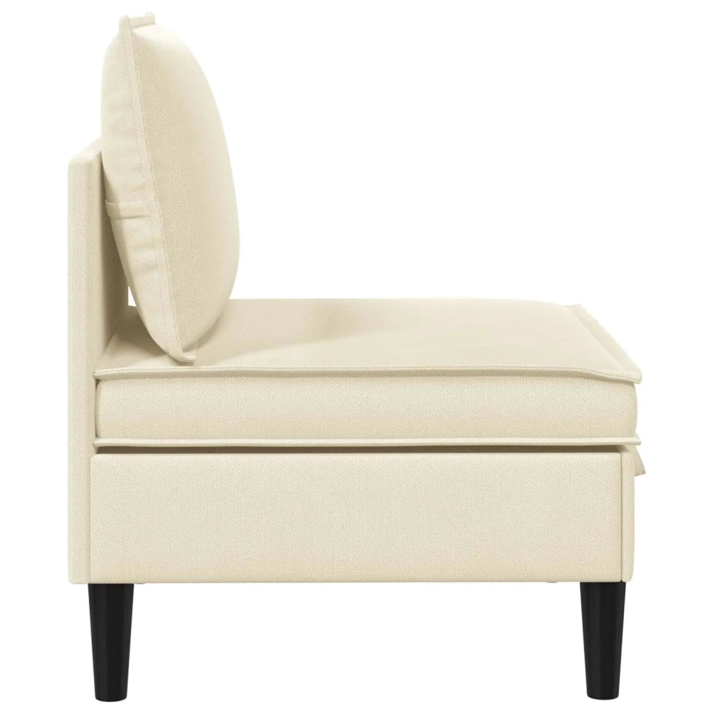 Divano Medio con Storage Crema Velluto 42027115