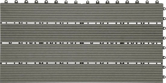 Tegli da giardino - sistema a click - stile e robusti - facili da mantenere & resistenti - grigio chiaro moderno - 30x60 cm