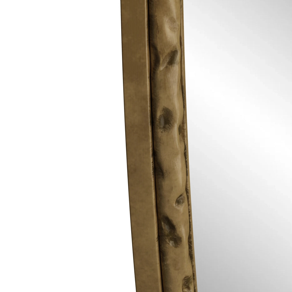 SPECCHIO OVALE DA PARETE 110x75 cm Oro Vetro Ferro MDF