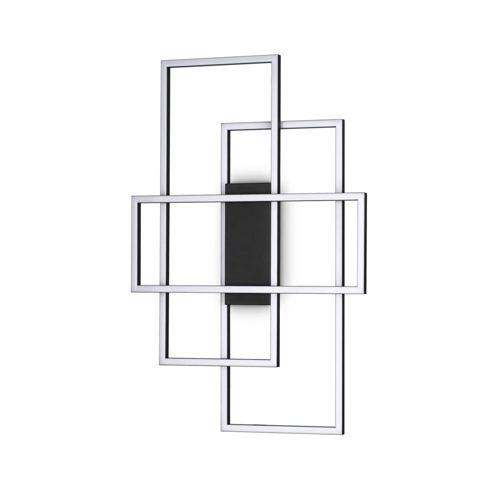 Plafoniera Moderna Frame Metallo Nero Led 31W 3000K Luce Calda