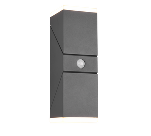 Applique da esterno LED 2 luci, alluminio, antracite, 9x28x11 cm, Avon