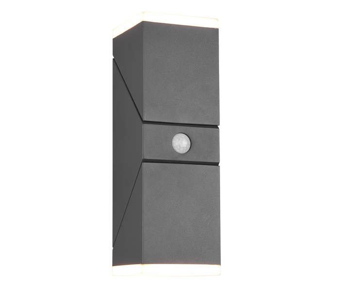 Applique da esterno LED 2 luci, alluminio, antracite, 9x28x11 cm, Avon