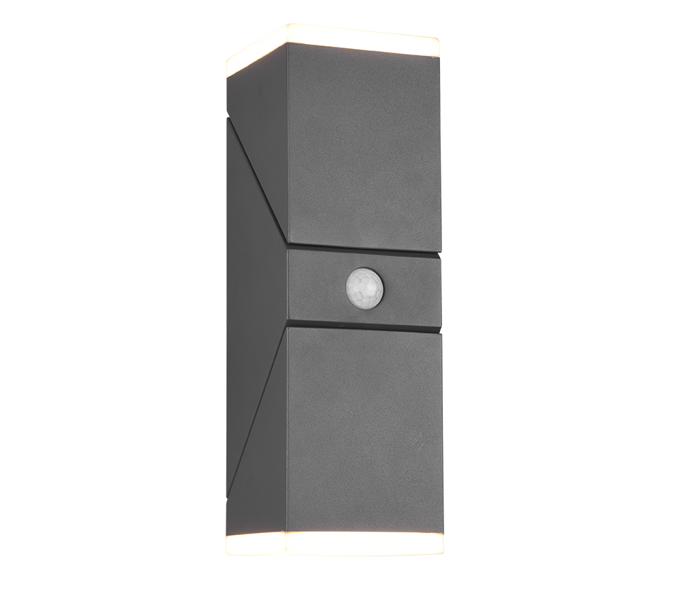 Applique da esterno LED 2 luci, alluminio, antracite, 9x28x11 cm, Avon