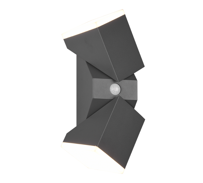 Applique da esterno LED 2 luci, alluminio, antracite, 9x28x11 cm, Avon