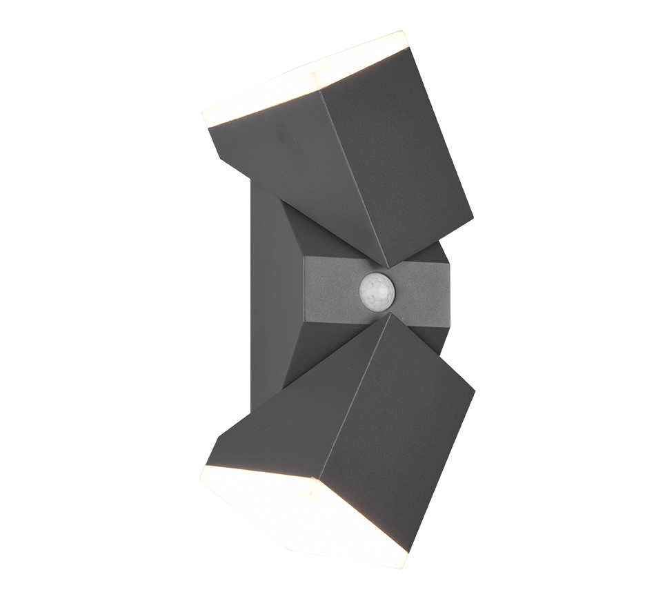 Applique da esterno LED 2 luci, alluminio, antracite, 9x28x11 cm, Avon