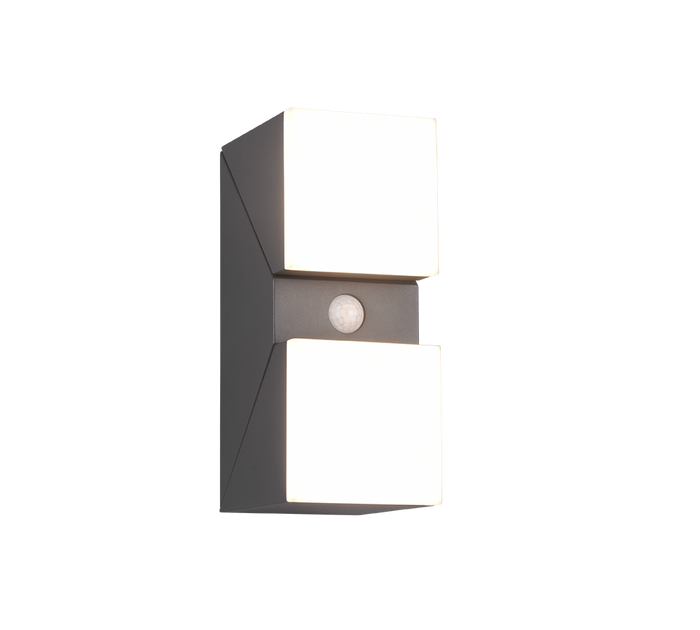 Applique da esterno LED 2 luci, alluminio, antracite, 9x28x11 cm, Avon