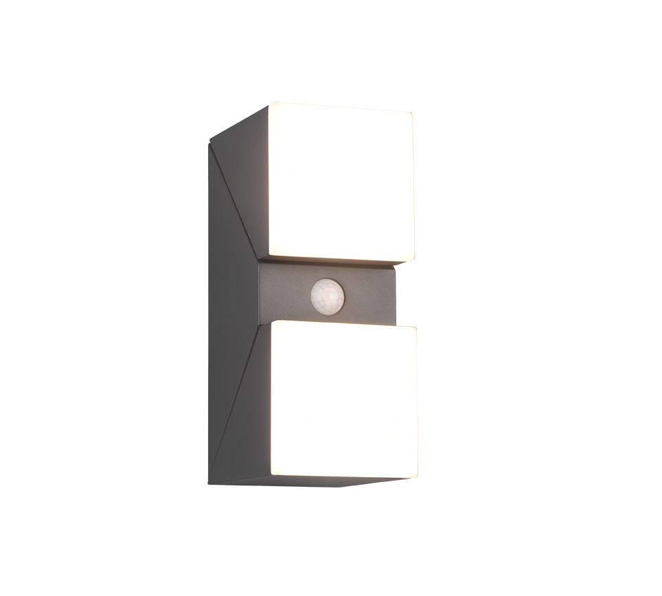 Applique da esterno LED 2 luci, alluminio, antracite, 9x28x11 cm, Avon