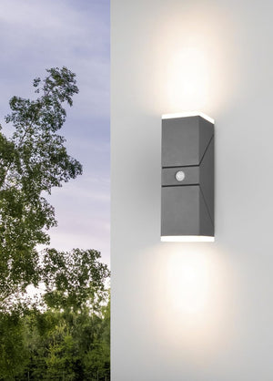 Applique da esterno LED 2 luci, alluminio, antracite, 9x28x11 cm, Avon