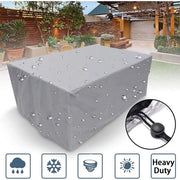 Copriquadro rettangolare Oxford in tessuto impermeabile protettore di tessuto per tavolo da giardino grigio 86 x 86 x 36 cm