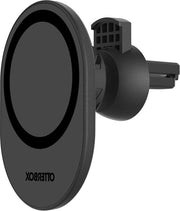 Oggetto per il montaggio su ventilatore di climatizzazione del veicolo - Allineamento magnetico forte - Connesso con MagSafe - Facile regolazione - Progettato in modo sicuro - Compatibile con iPhone - Nero