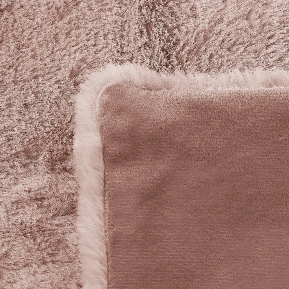 Coperta plaid in tessuto di Poliestere Rosa 150 x 200 cm Soggiorno Soffice Decorazione Design Moderno