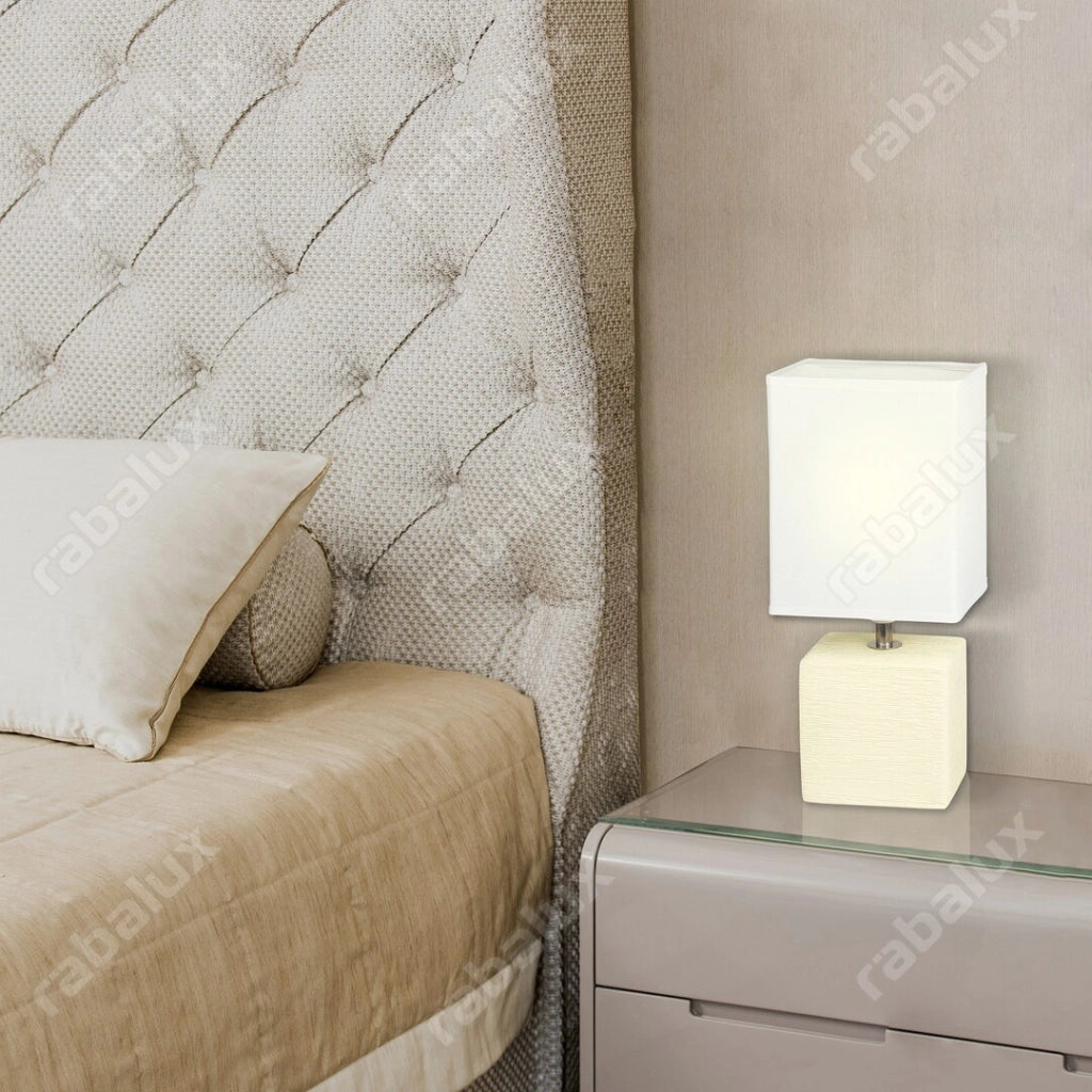 Lampada da tavolo crema ceramica E14 Orlando 4929 Rabalux