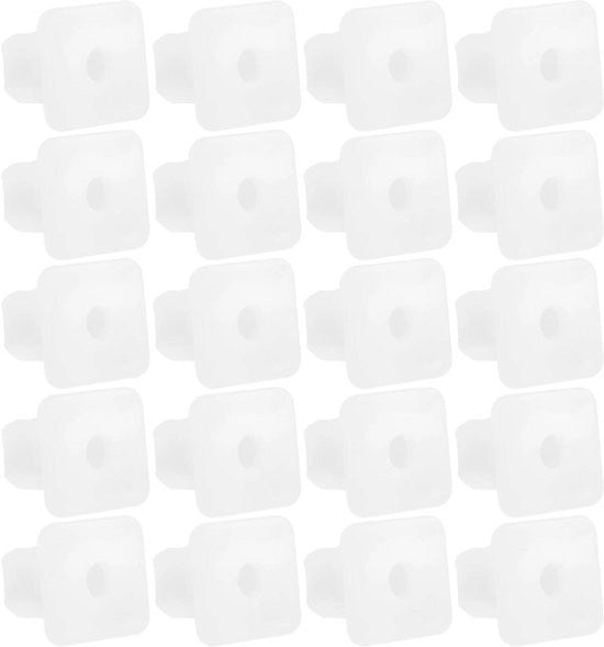 Mostrichetti quadrati in nylon auto - 13,8 * 13mm - 20 pezzi - Nero - Adatto per veicoli.