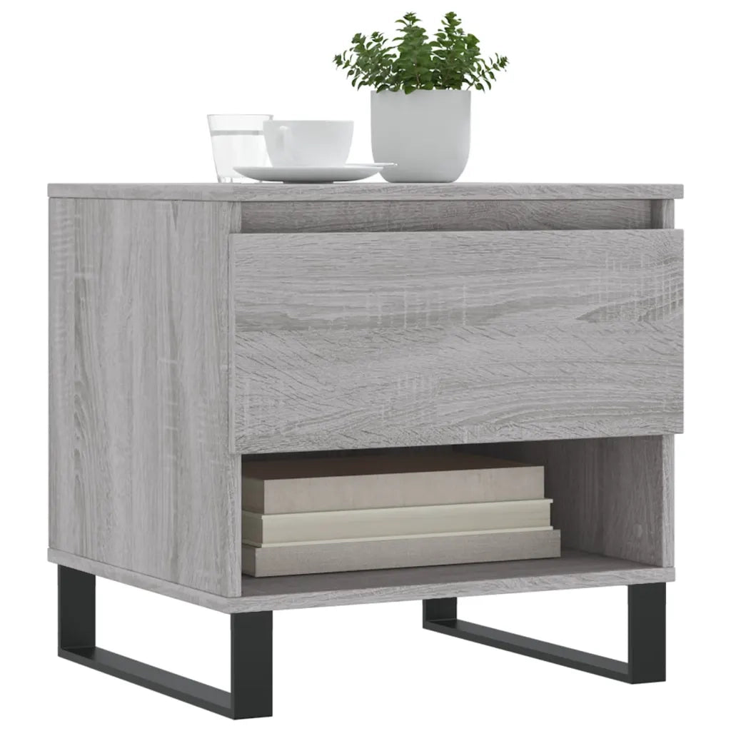 2 pz Tavolini salotto | Tavolino da caff¨¨ | Tavolino da Soggiorno Grigio Sonoma 50x46x50cm Legno Multistrato