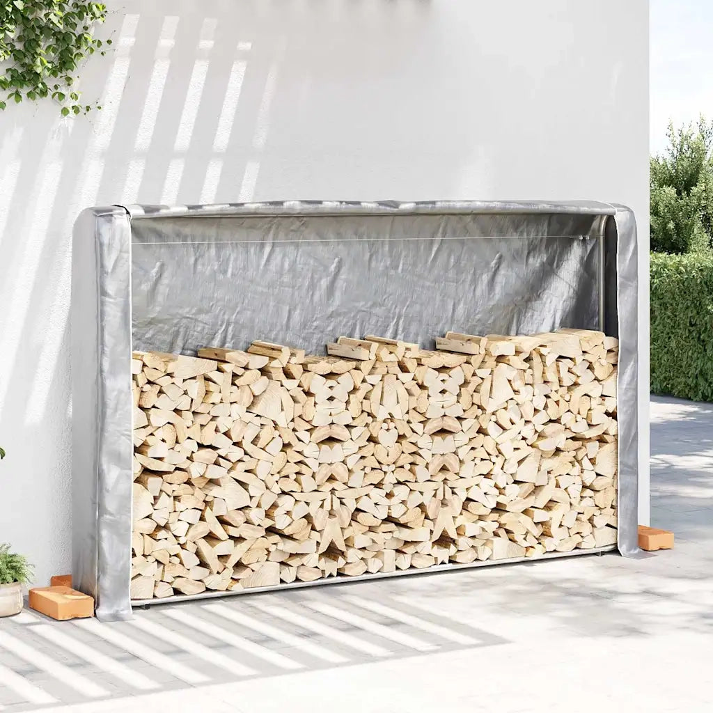 Rastrelliera per Legna con Copertura Antipioggia 150x25x150 cm 4100711