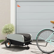 Rimorchio da Bici Nero e Grigio 30 kg in Ferro 94056