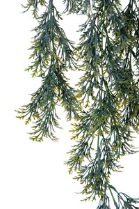 Set 4 Piante Artificiali di Senecio Pendente Altezza 78 cm Grigio