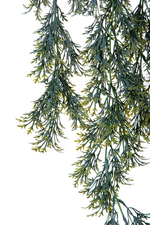 Set 4 Piante Artificiali di Senecio Pendente Altezza 78 cm Grigio