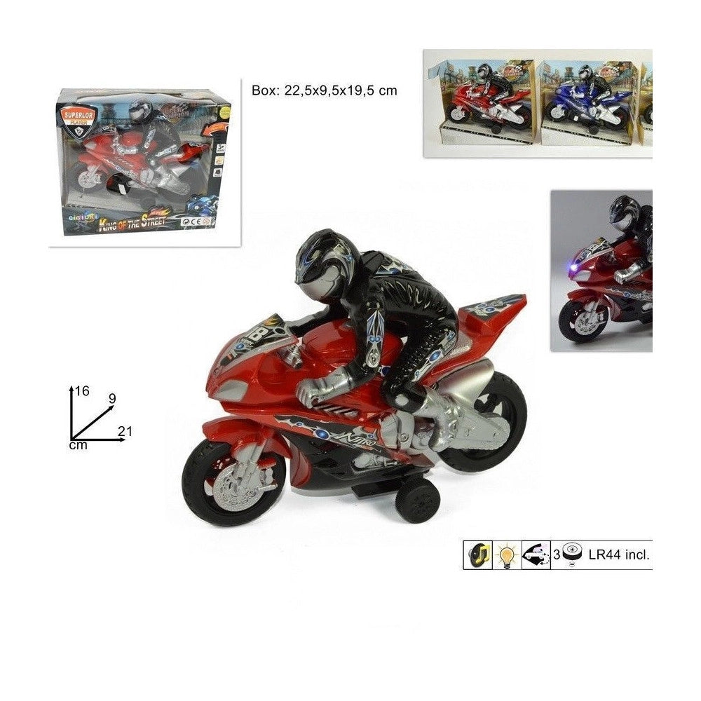 Trade Shop - Moto Da Strada Funzionamento A Frizione Con Luci Gioco Giocattolo Bambini -