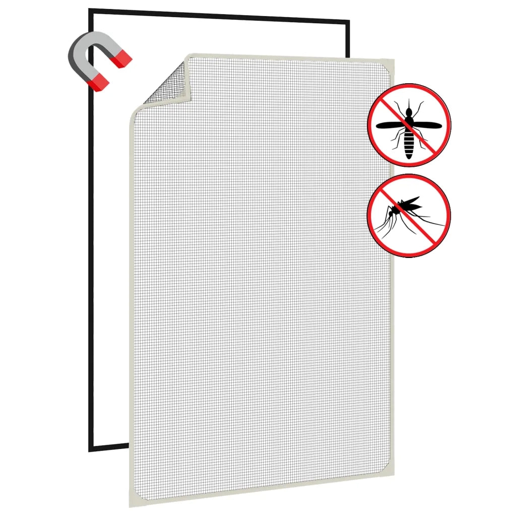 Zanzariera Magnetica per Finestre Bianca 80x120 cm 153849