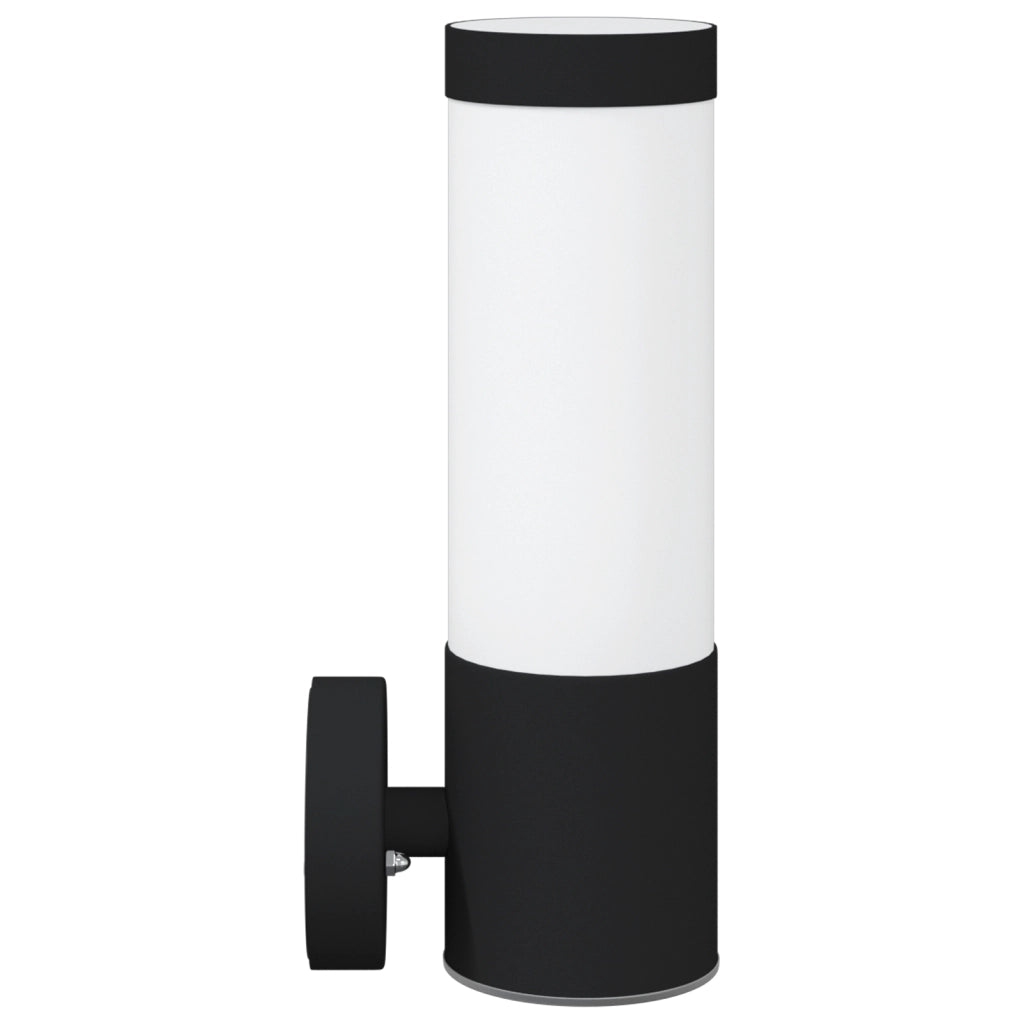 Lampada da Parete Esterni  Nera in Acciaio Inossidabile IP44