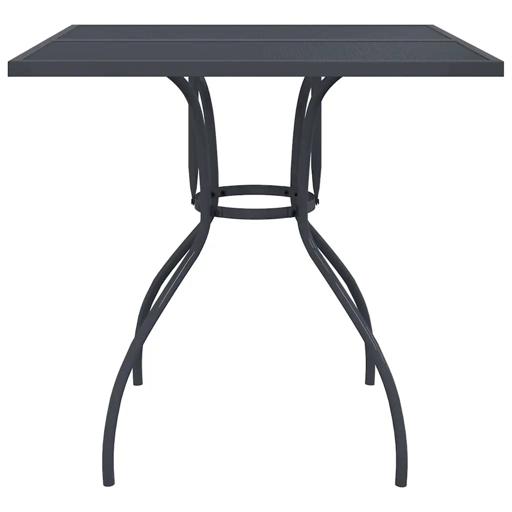 Tavolo da Giardino Antracite 80x80x72,5 cm Rete d'Acciaio 362731