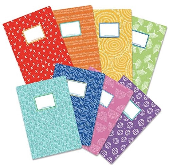 Cartelle per bambini in cartone rigido 8 fogli, formato DIN-A4, motivi arcobaleno - cintura rigida a strisce di 350g/m² - set n. 1
