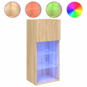 Mobile TV | Armadietto TV | Mobile Porta TV con Luci LED Rovere Sonoma 40,5x30x90 cm