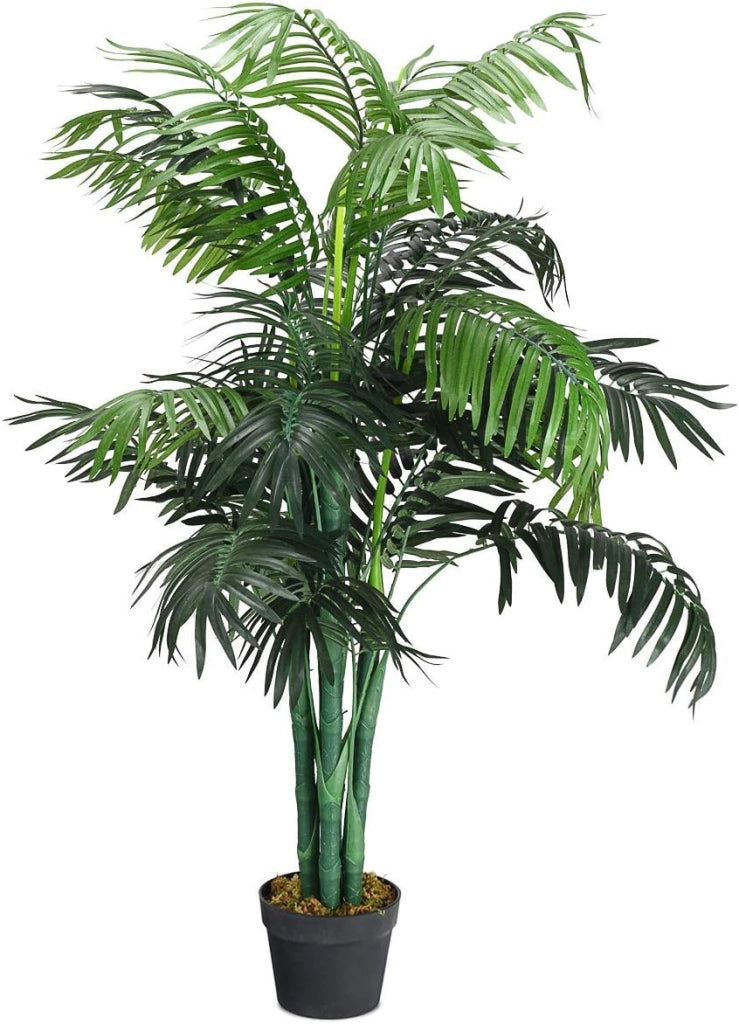Albero artificiale, palma artificiale con vaso, palma artificiale, pianta d'appartamento in poliestere, per decorazione di interni, altezza 110 cm