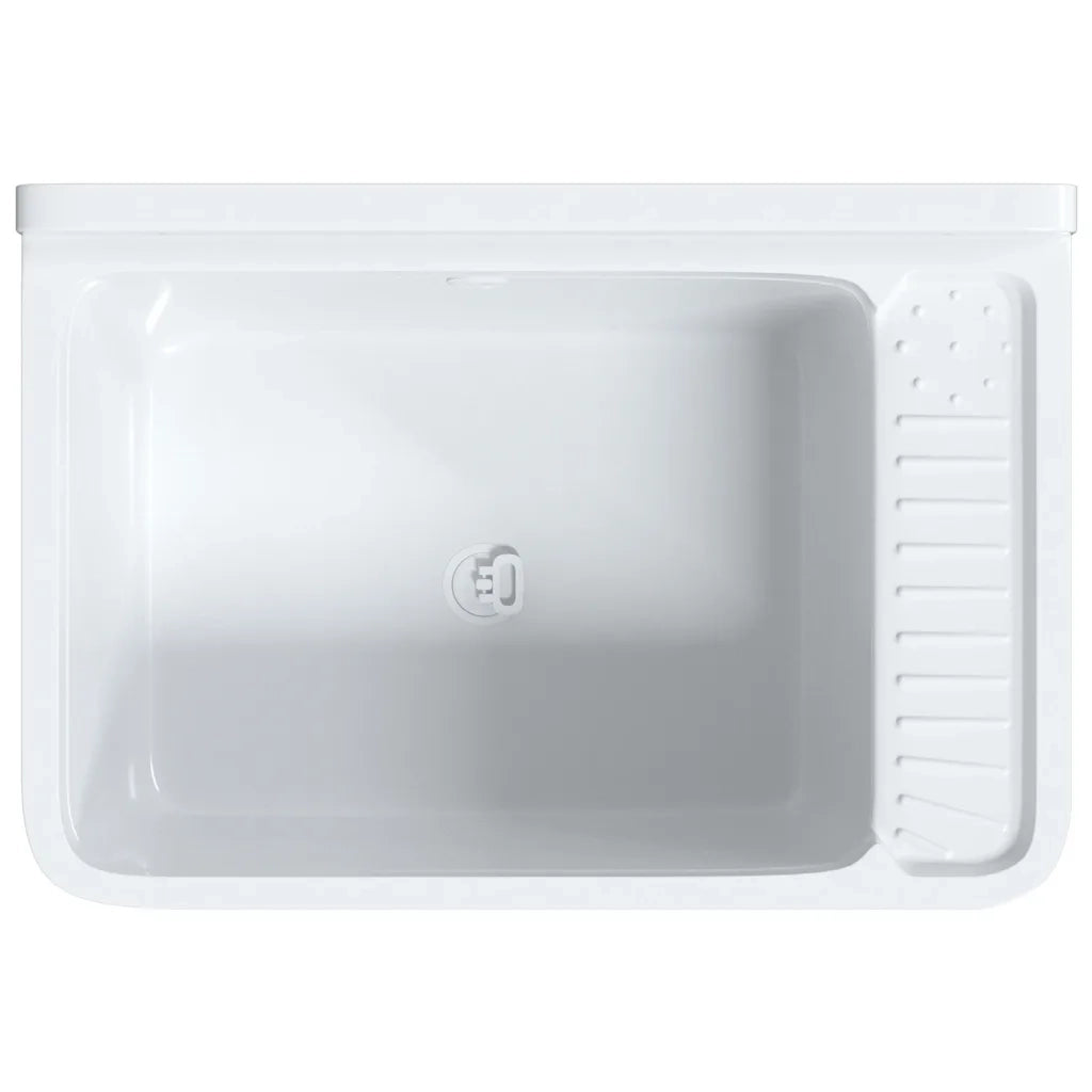 Lavandino di Servizio a Parete Bianco 60x40x28 cm in Resina 4002795