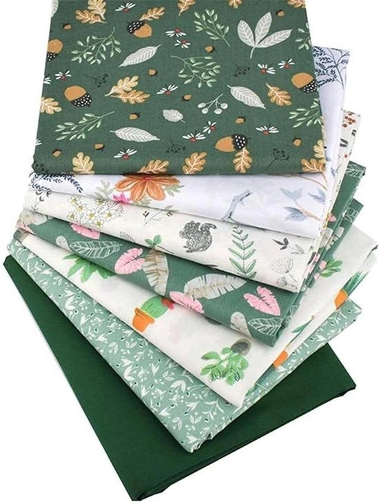Set di stoffe colorate da 7 pezzi per cucito, scrapbooking e patchwork