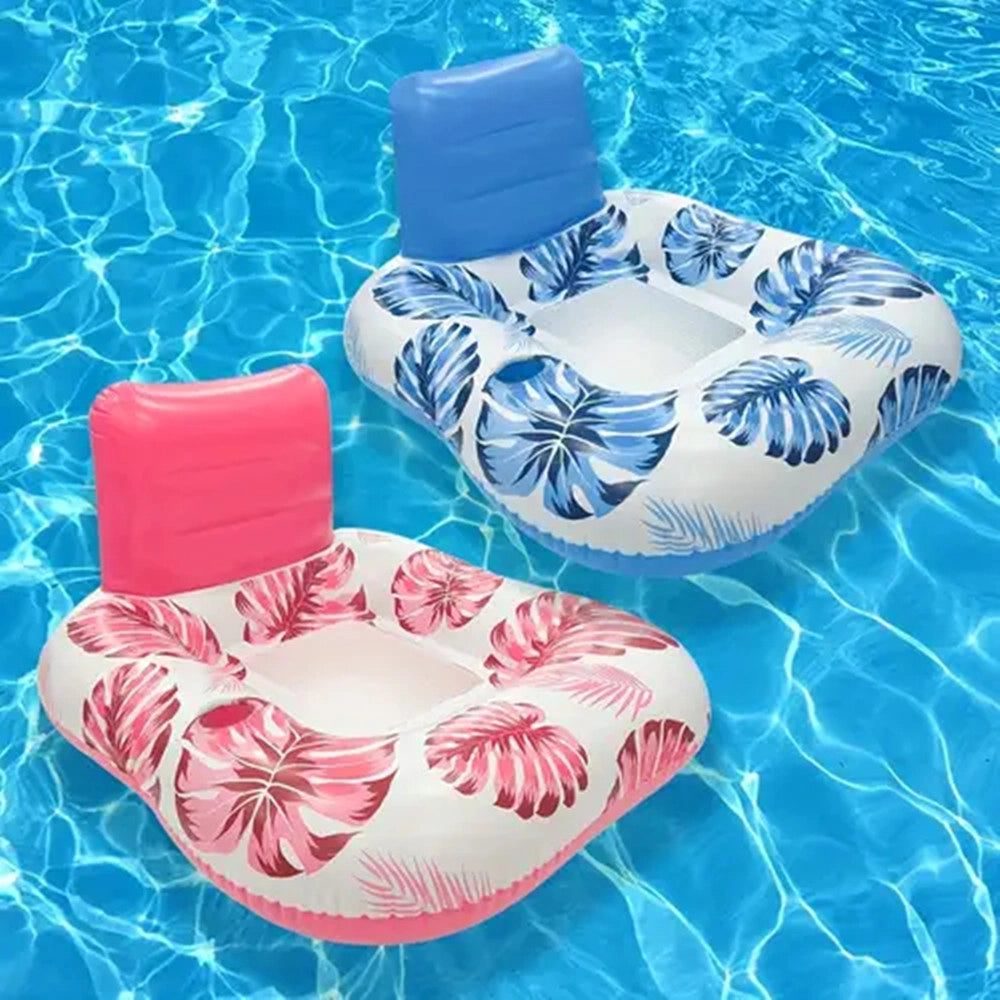 Trade Shop - Poltrona Con Schienale Gonfiabile Galleggiante Ad Acqua Piscina Mare 140x115cm 628532 -