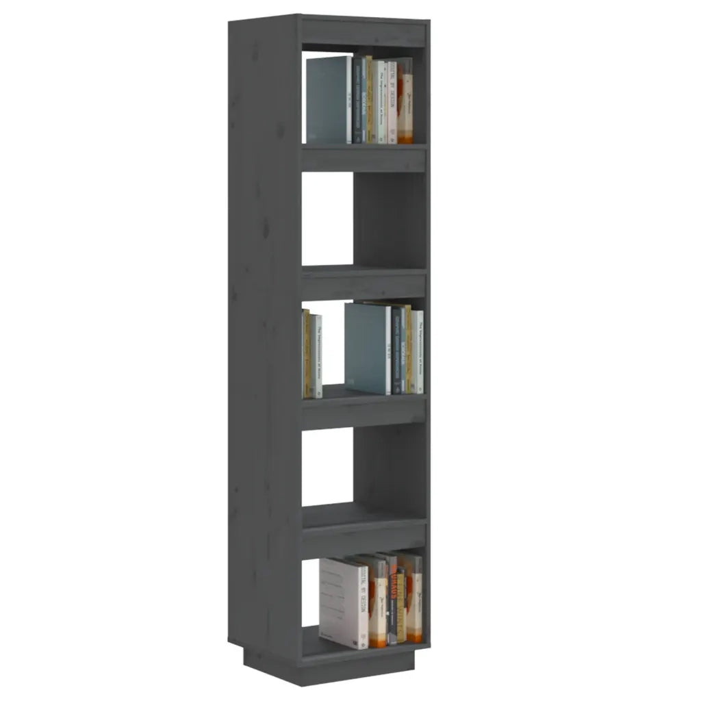 Libreria/Divisorio Grigio 40x35x167 cm in Legno Massello di Pino 810856