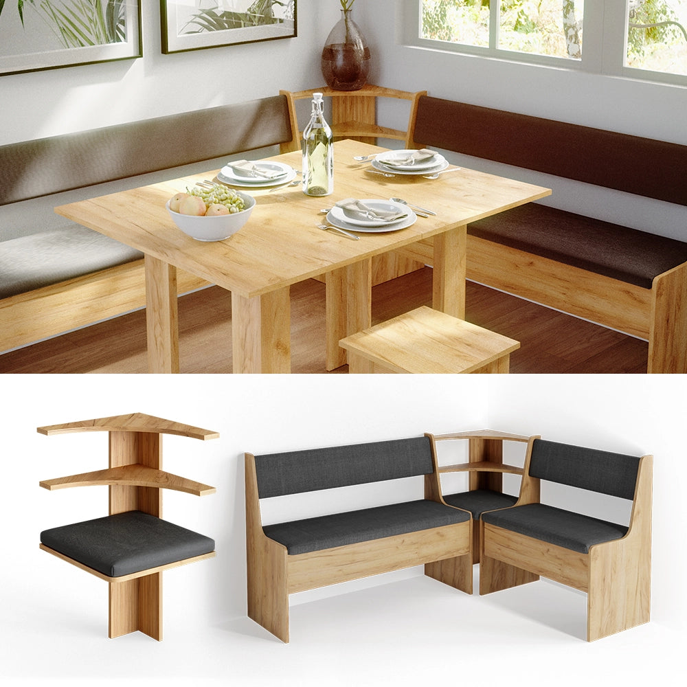 Vicco Panca ad angolo Quercia dorata 43.5 x 43.5 cm