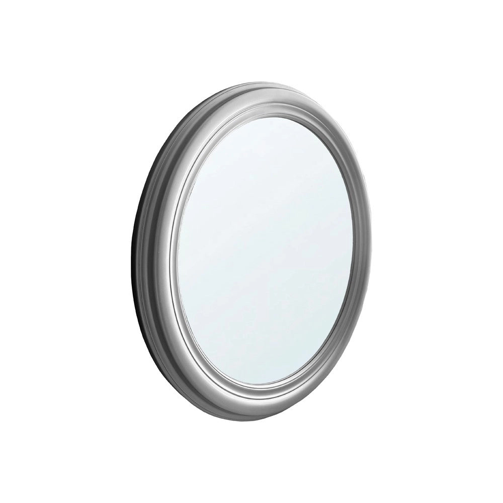 Specchiera Rotonda Verniciata Argento Diametro 98 cm. – Eleganza Scultorea