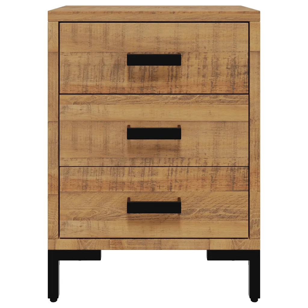 Comodini 2 pz-Set di 2 Tavolino da notte 40x30x55 cm in Legno Massello di Pino