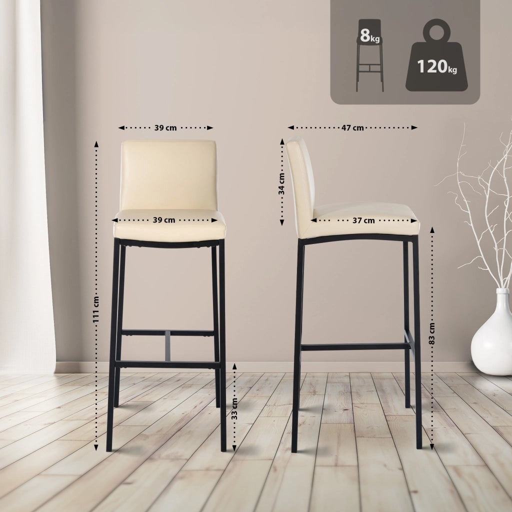 Set di 2 sgabelli da bar Freeport in ecopelle B 1
