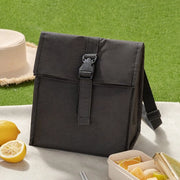 Borsa isolata per pranzo Adatta per uomini/donne/bambini, borsa per pranzo riutilizzabile con chiusura scorrevole, cinturino regolabile, borsa isolata per pranzo/termos, Adatta per adulti/adolescenti, scuola, lavoro, ufficio, picnic, nero.