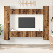 vidaXL Set mobile TV 10 pcs Legno vecchio 30.5 x 30 x 90 cm