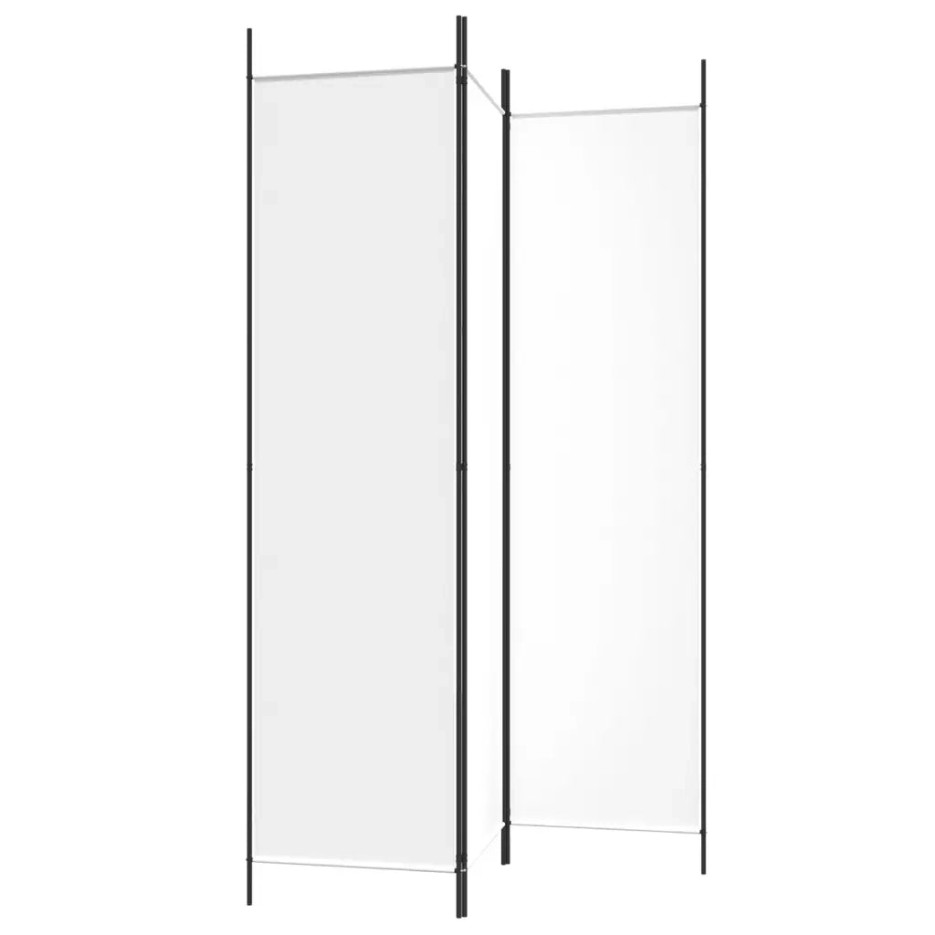 Divisorio a 3 Pannelli bianco 150x200 cm in Tessuto 350178